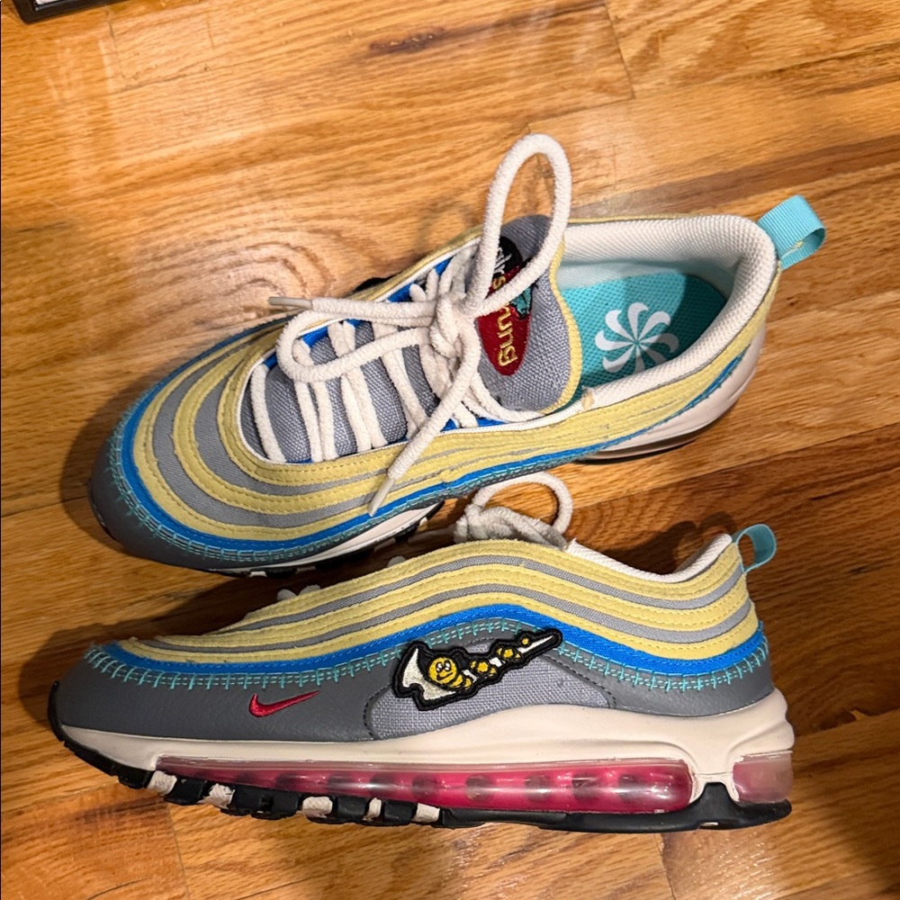 Nike Kids Sneakers - Blue, Yellow, Gray